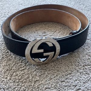 Gucci - Men’s Leather Belt with interlocking G